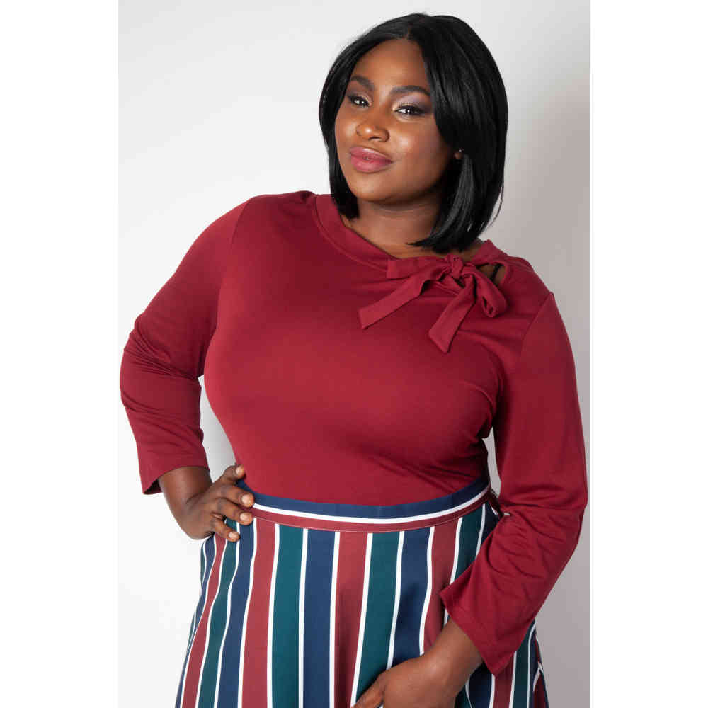 Voodoo Vixen - Melanie Longsleeve top - Bordeaux rood